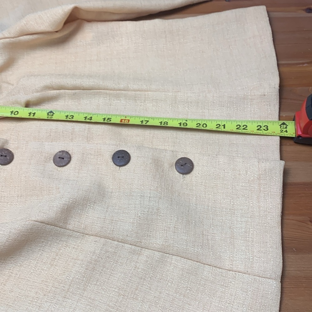 Courtnay Vintage Pale Yellow Office Top, Jacket, 3/4 Sleeves, Summer Weight - Picture 13 of 14